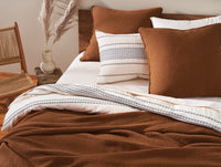 Rippled Stripe Organic Duvet Cover