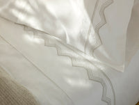 Vista Embroidered Organic Percale Sheet Set - Coyuchi 