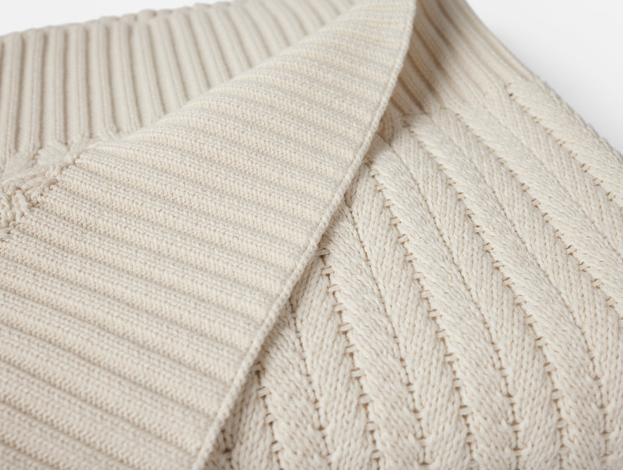 Casa Loma Organic Knit Throw | Undyed