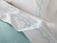 Vista Embroidered Organic Percale Sheet Set - Coyuchi 