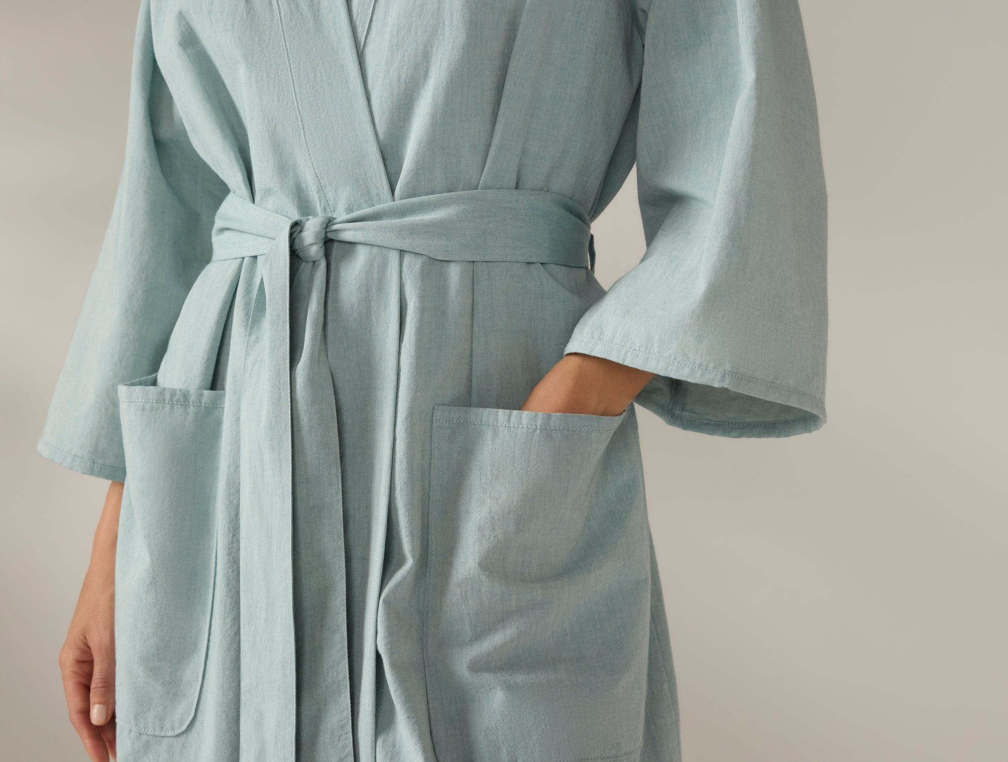 Cotton long robe best sale