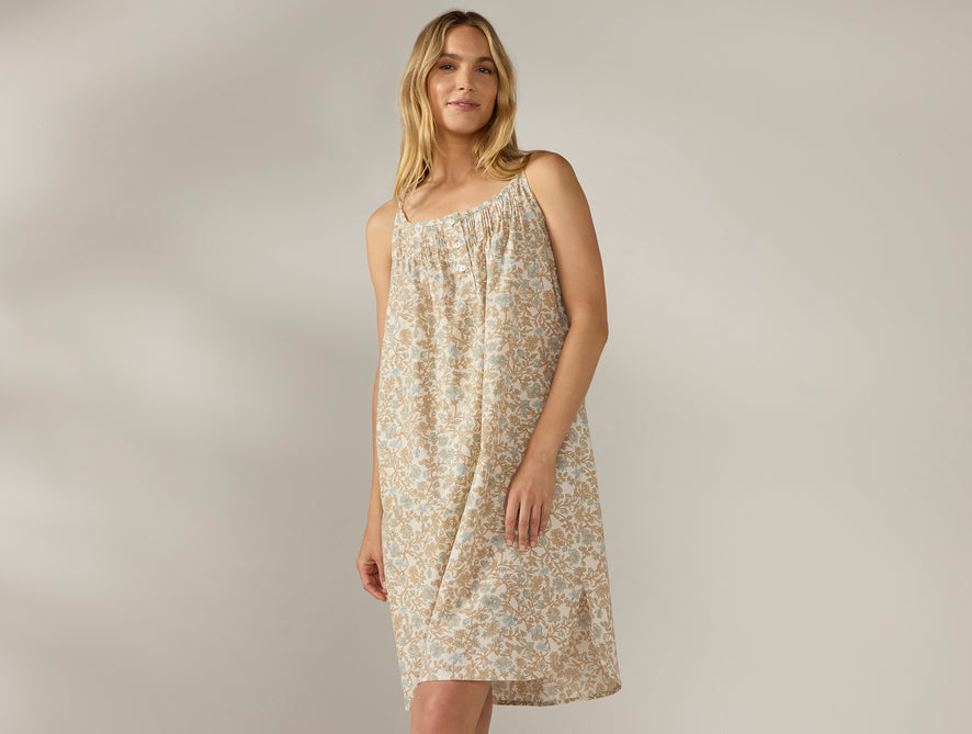 Women's Isla Organic Cotton Nightgown | Fawn Garden