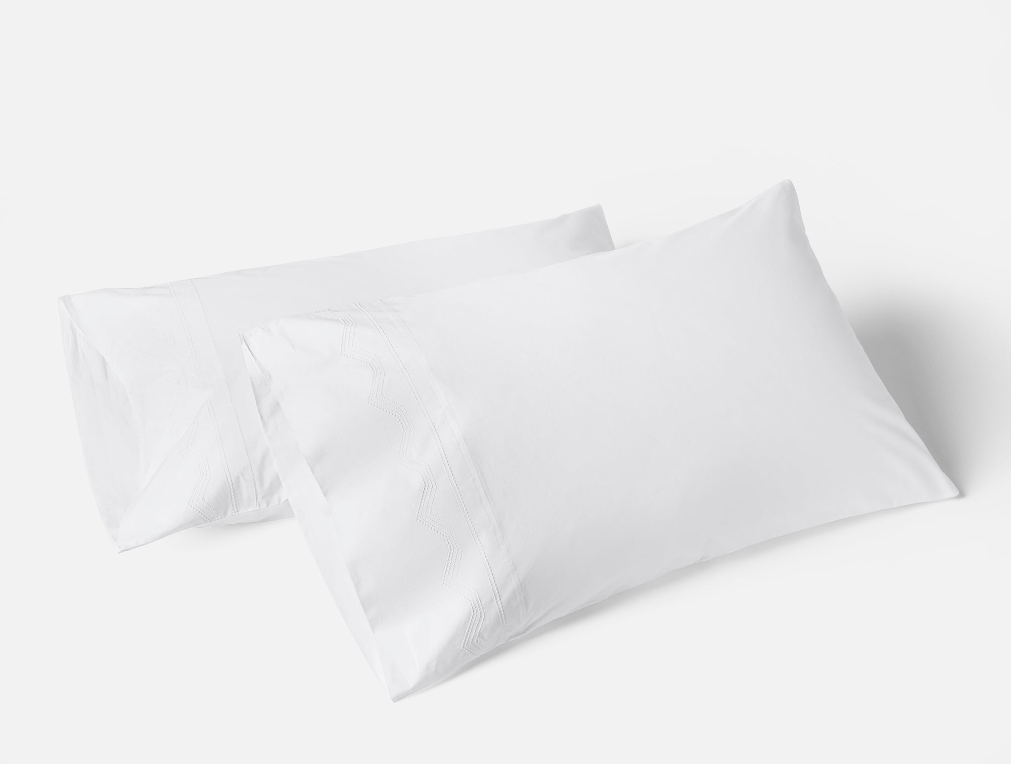 Vista Embroidered Organic Pillowcases - Coyuchi 