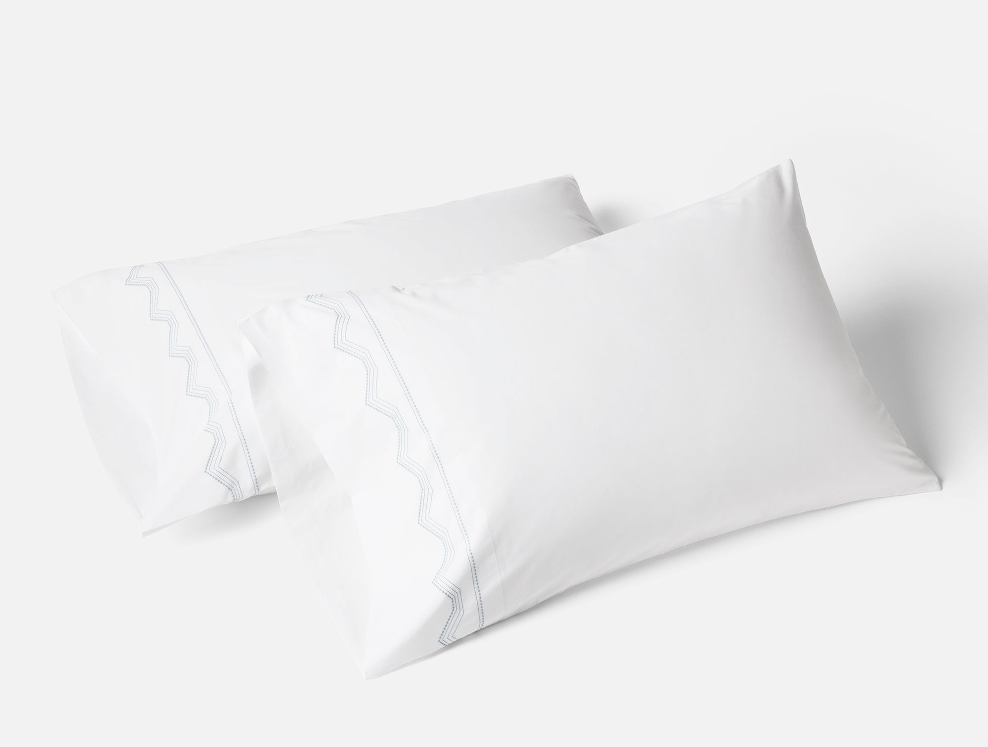 Vista Embroidered Organic Pillowcases - Coyuchi 