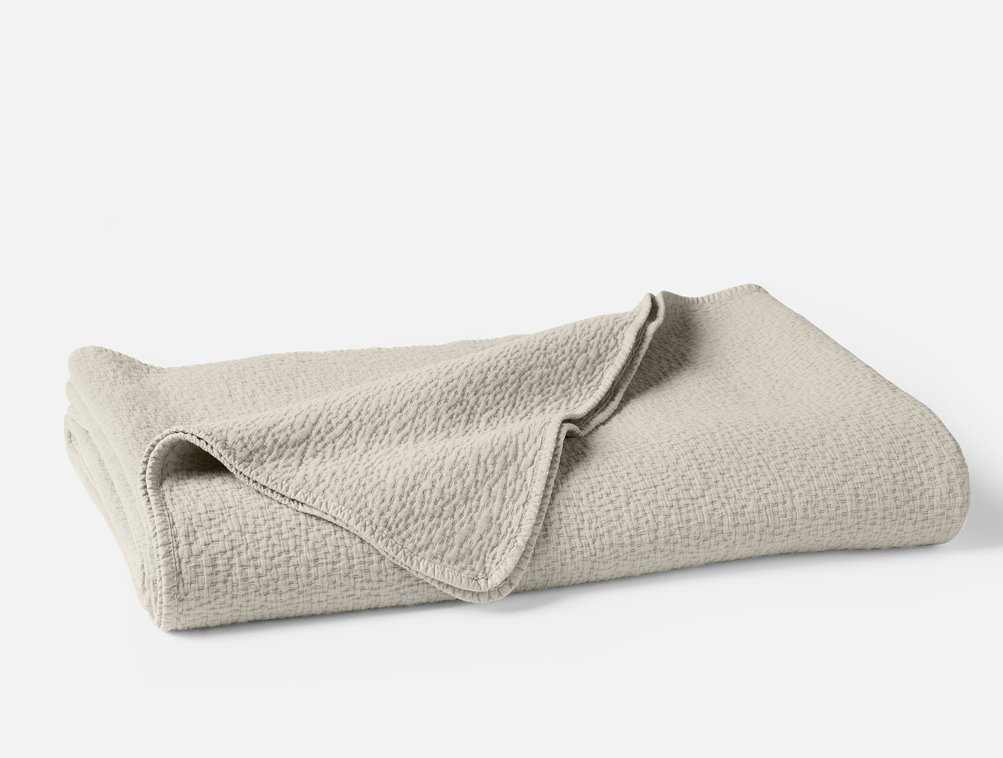 Cascade Organic Matelasse Blanket - Coyuchi 