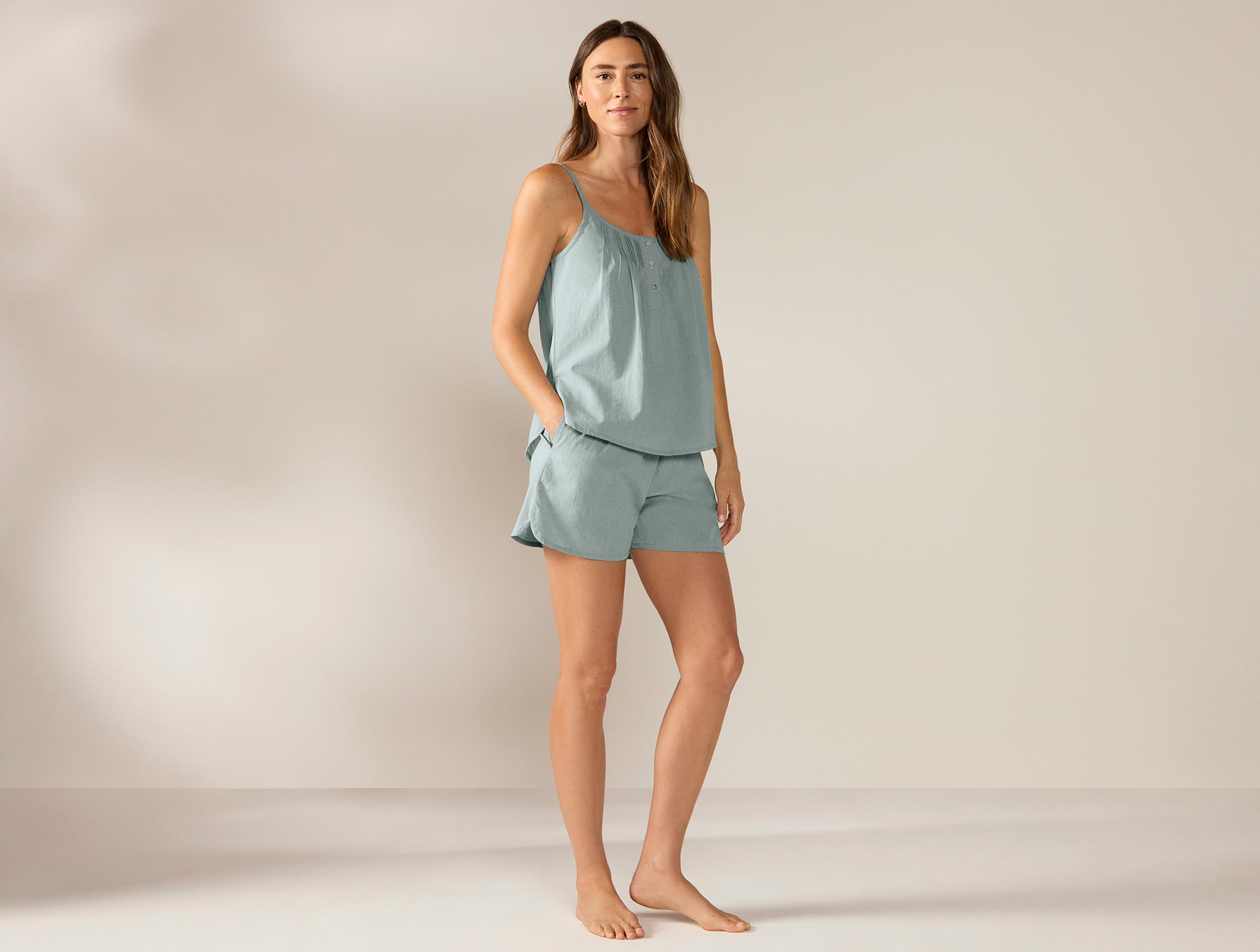 Women's Isla Organic Cotton Cami Short Set - Coyuchi 