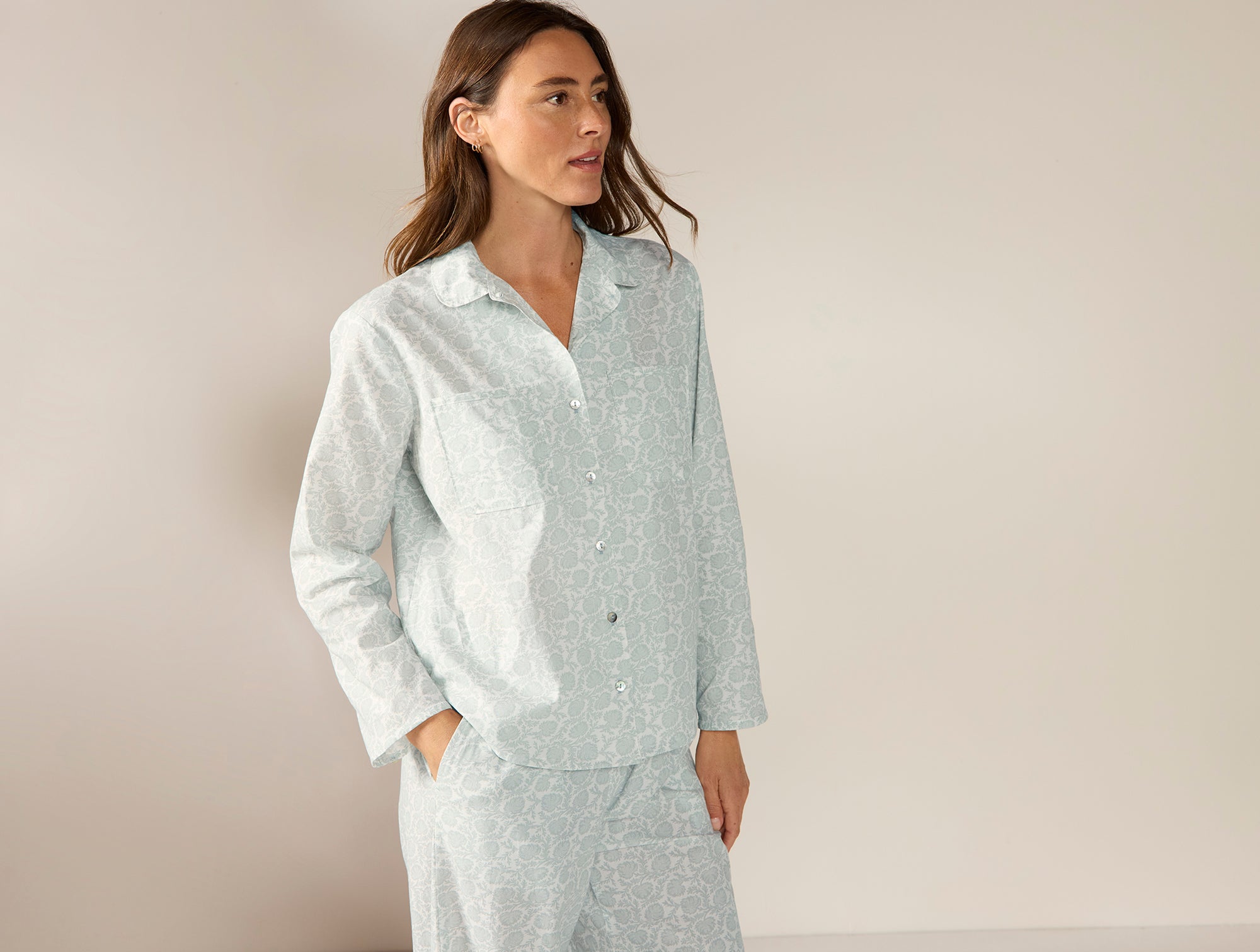 Women's Isla Organic Cotton Long Sleeve Pajama Set - Coyuchi 