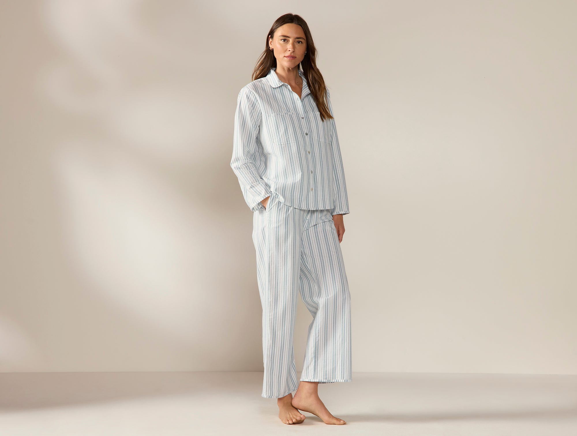 Women's Isla Organic Cotton Long Sleeve Pajama Set - Coyuchi 