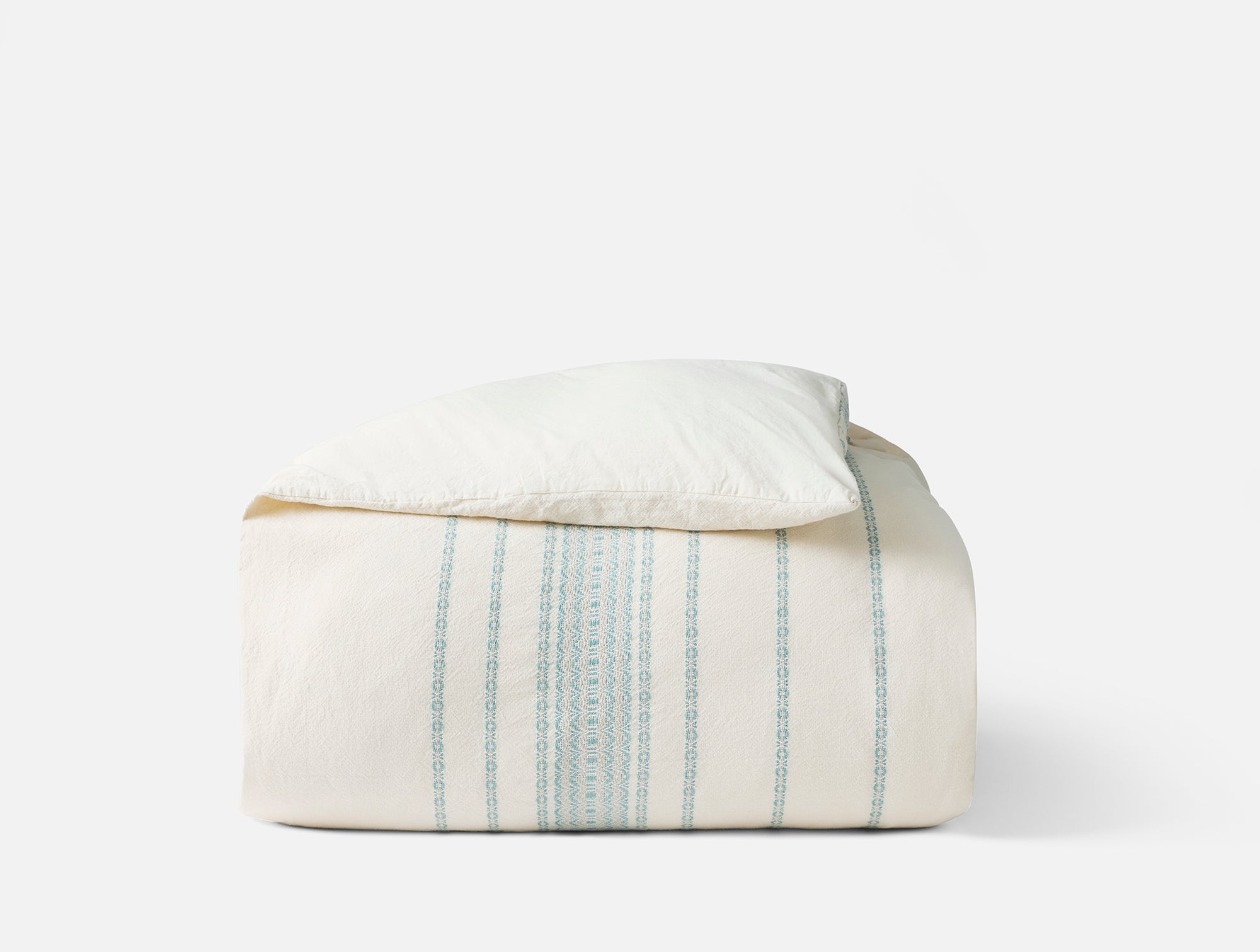 Rippled Stripe Organic Duvet Cover - Coyuchi 