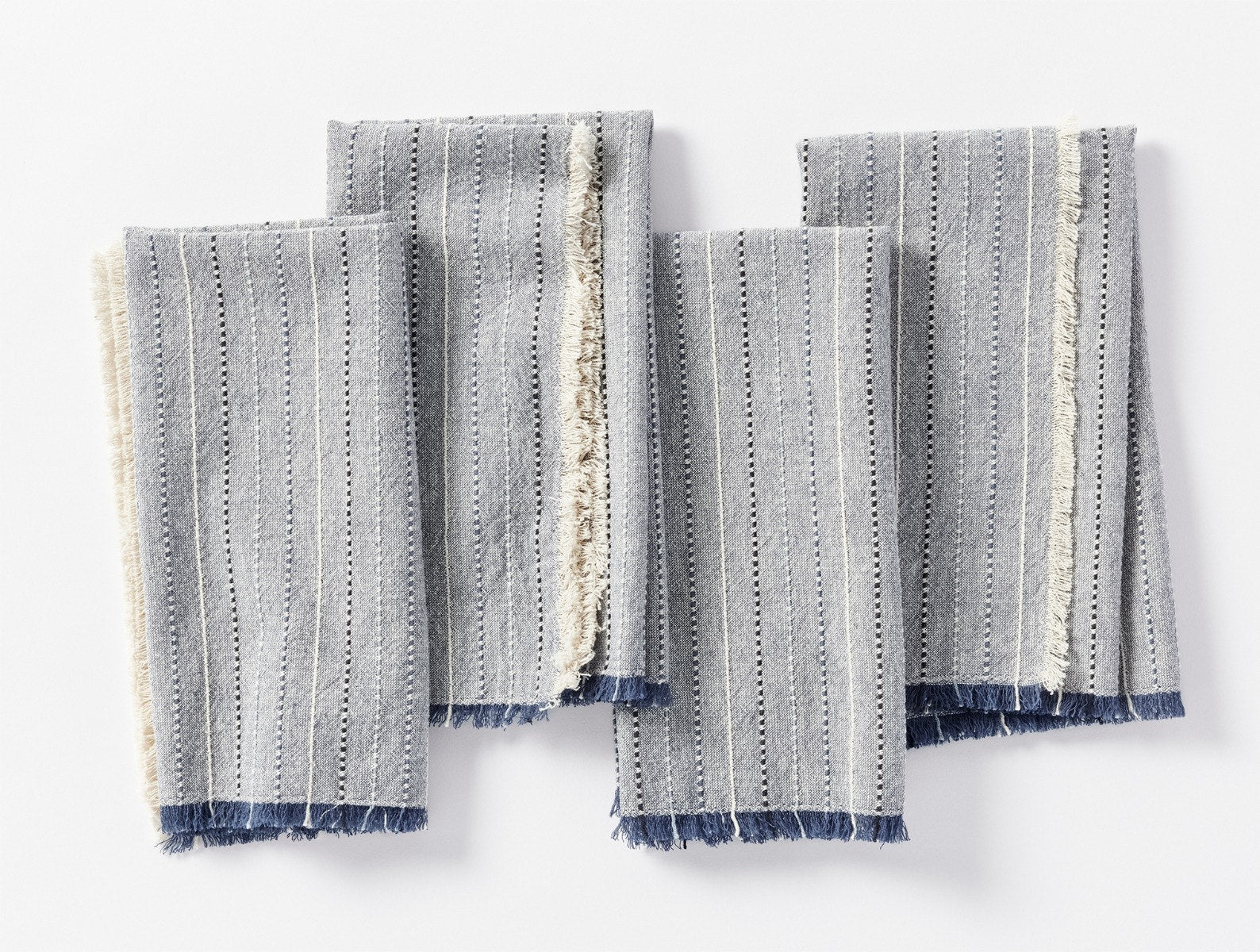 Coyuchi Sonoma Textured Organic Napkin, Set of 4 - Deep Ocean