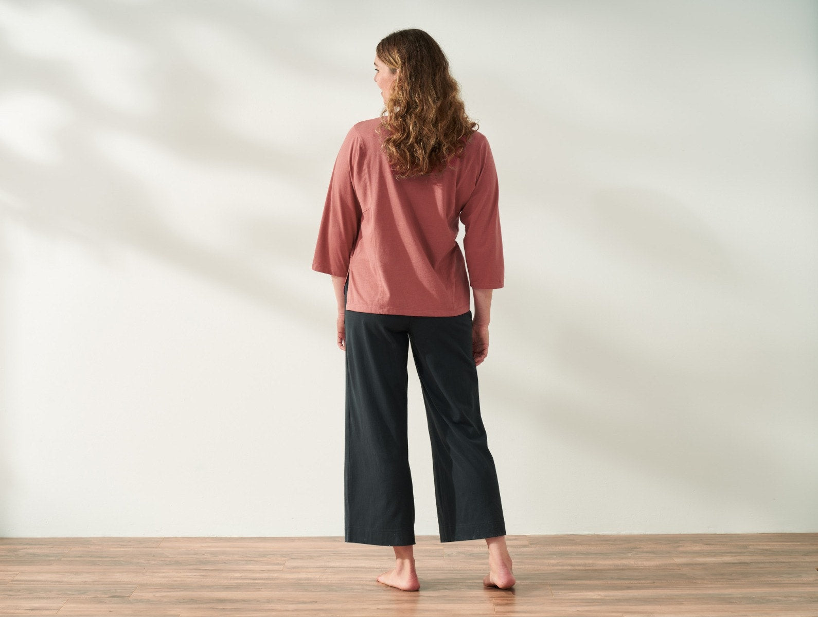  THUCHENYUC Stretch Twill Cropped Wide Leg Pant, High Waist  Casual Cropped Wide Leg Pants with Pockets Tummy Control (Color : D, Size :  Large) : Clothing, Shoes & Jewelry