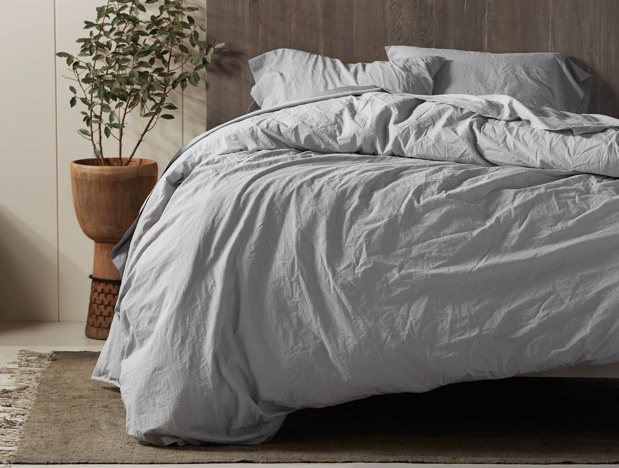 Organic Crinkled Percale™️ Duvet Cover